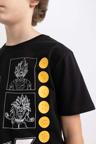 Erkek Çocuk Dragon Ball Bisiklet Yaka Kısa Kollu Tişört