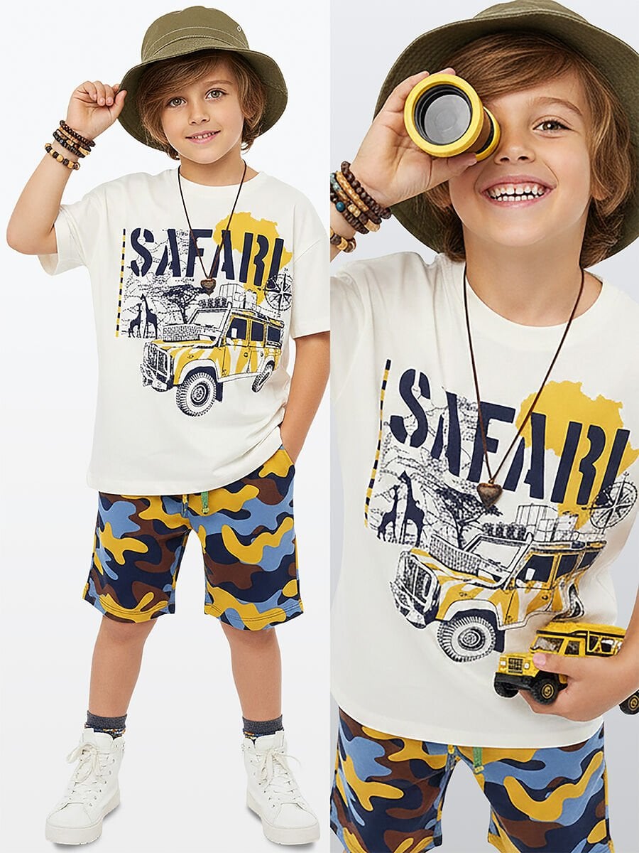 Safari  Erkek Çocuk T-shirt Şort Takım