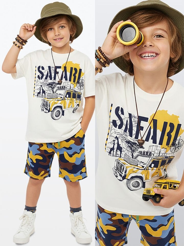 Safari  Erkek Çocuk T-shirt Şort Takım