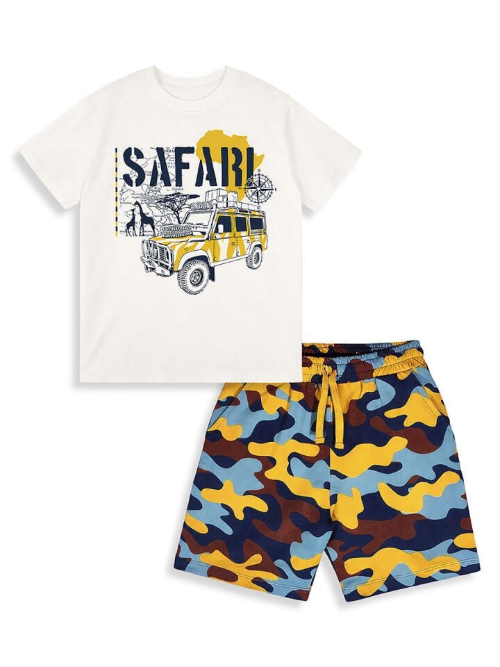 Safari  Erkek Çocuk T-shirt Şort Takım