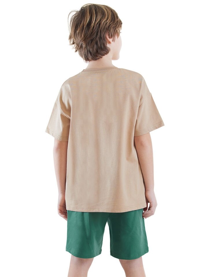 Summer Dino Erkek Çocuk T-shirt Şort Takım