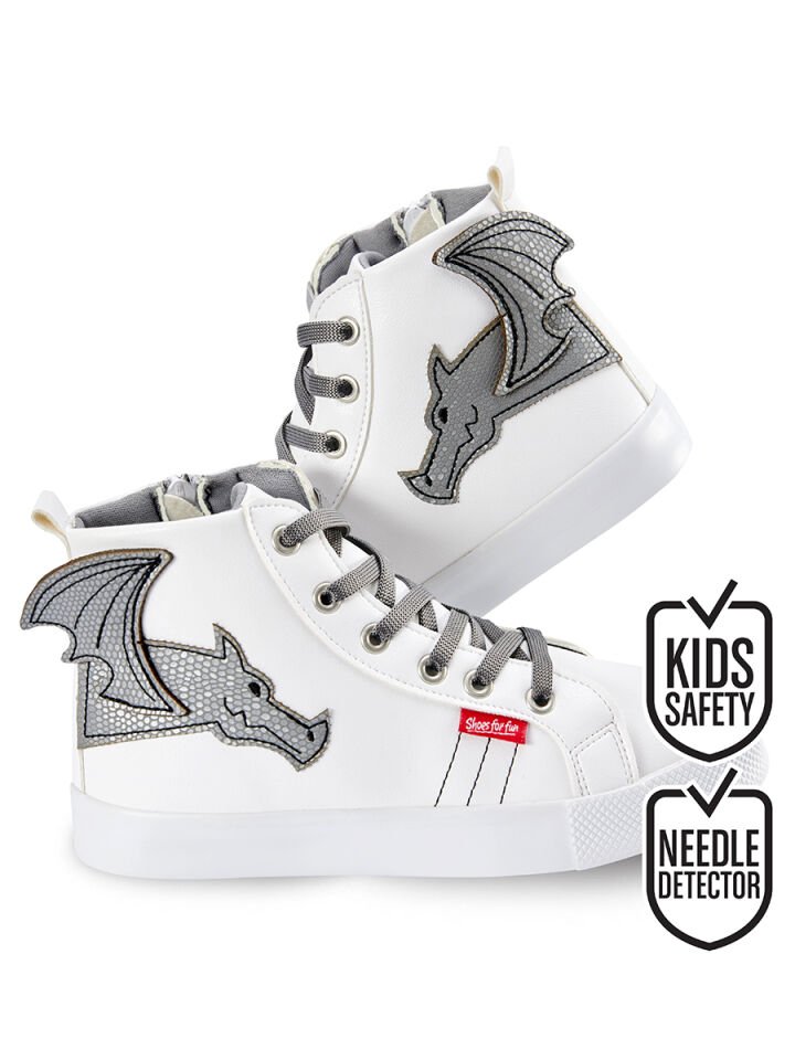 Ejderha Erkek Çocuk Beyaz Sneakers Spor Ayakkabı 35 N - Beyaz