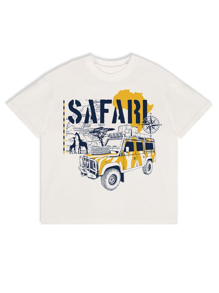 Safari  Erkek Çocuk T-shirt Şort Takım 9Y - Beyaz