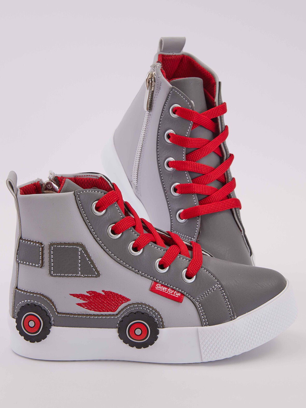Araba Erkek Çocuk Gri Sneakers Spor Ayakkabı