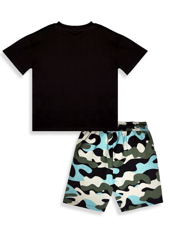 Kaplan Erkek Çocuk T-shirt Şort Takım