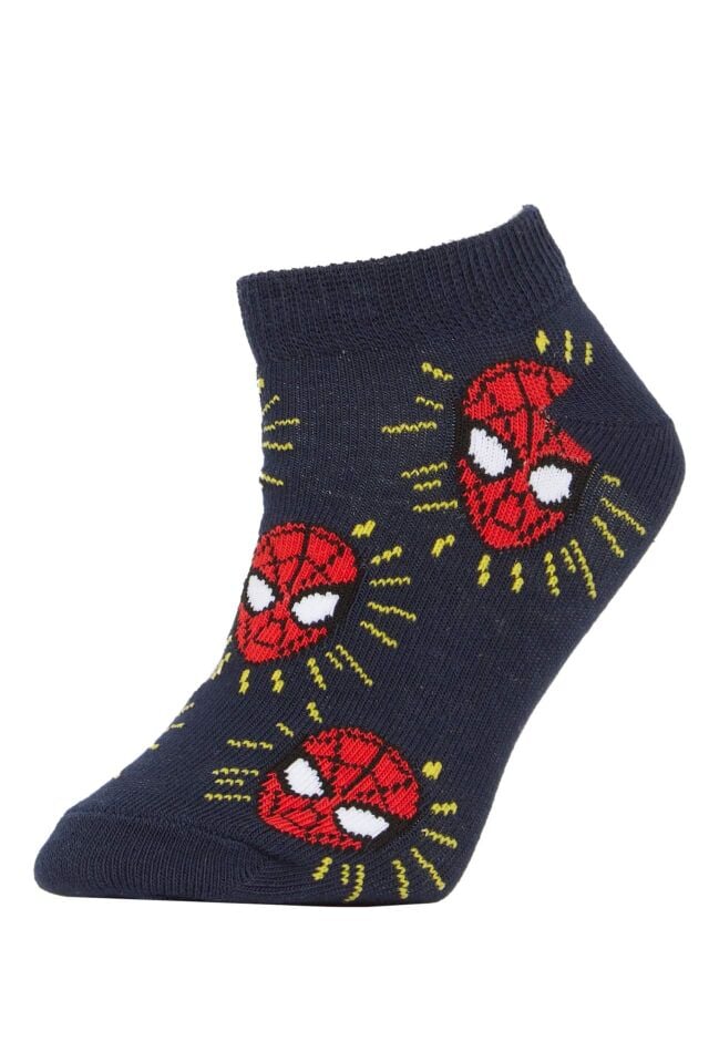 Erkek Çocuk Marvel Spiderman Pamuklu 3'lü Patik Çorap