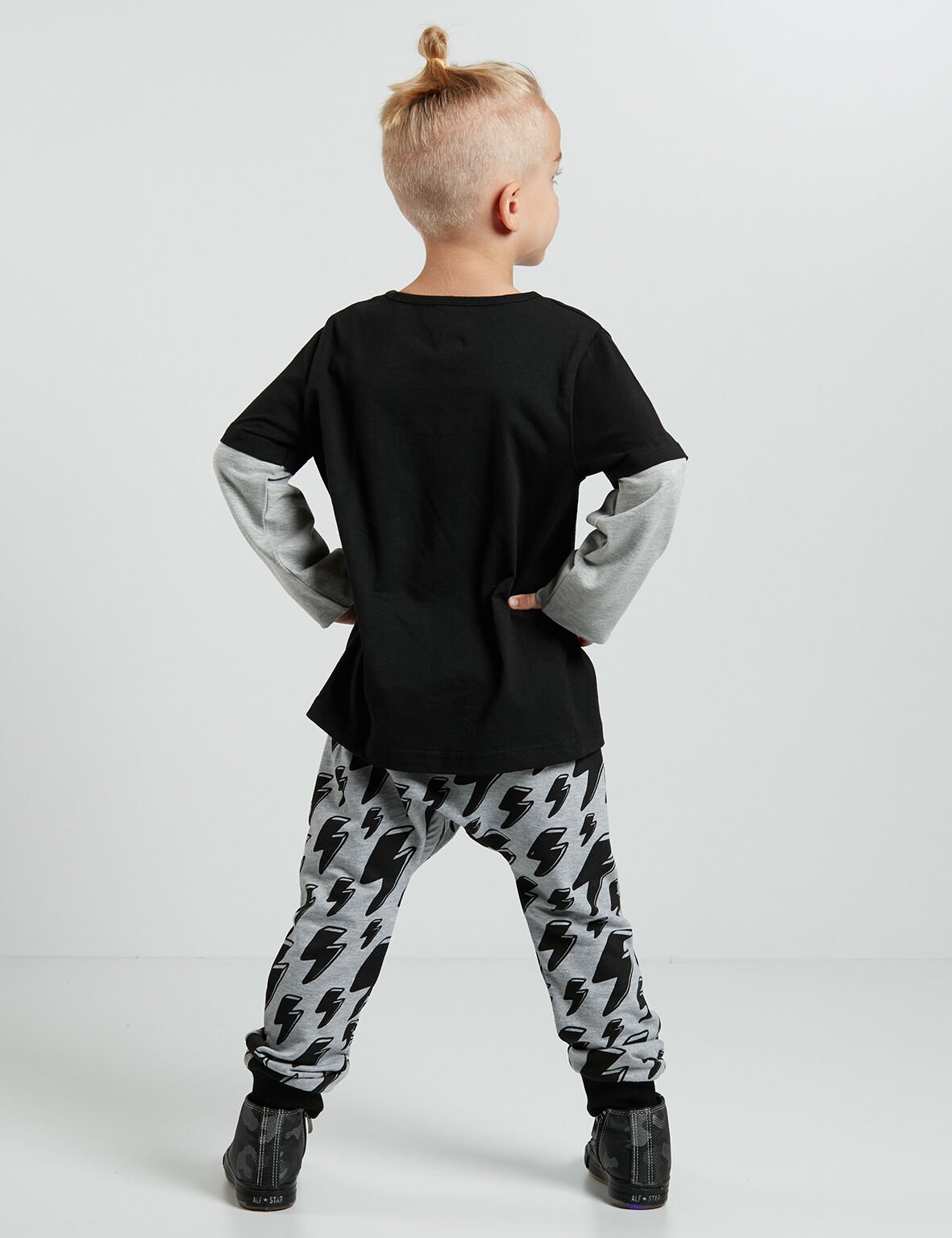 Sarı Şimşek Erkek Çocuk T-shirt Pantolon Takım
