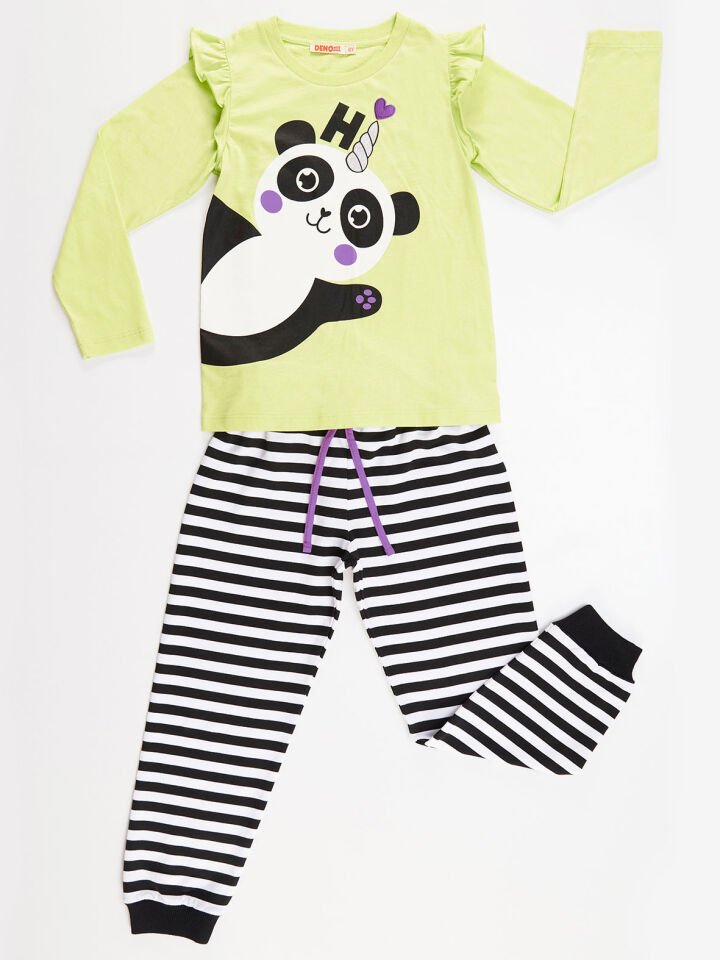 Hello Pandacorn Kız Çocuk T-shirt Pantolon Takım 8 Y