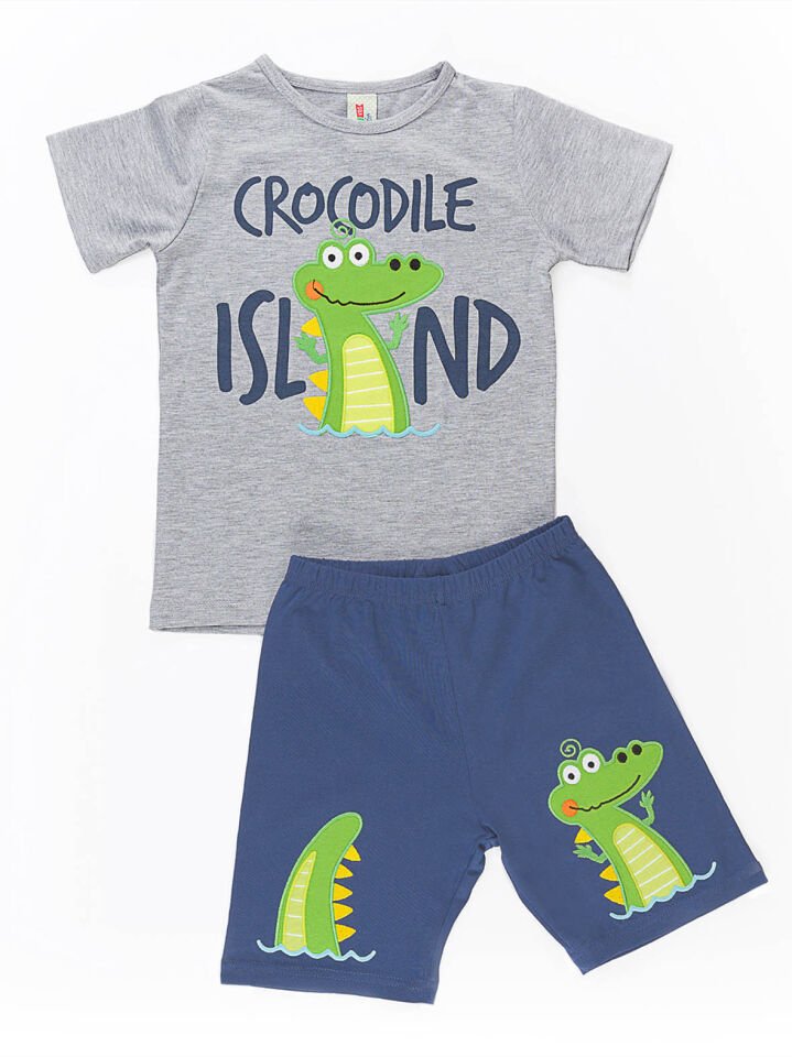 Timsah Adası Erkek Çocuk T-shirt Şort Takım