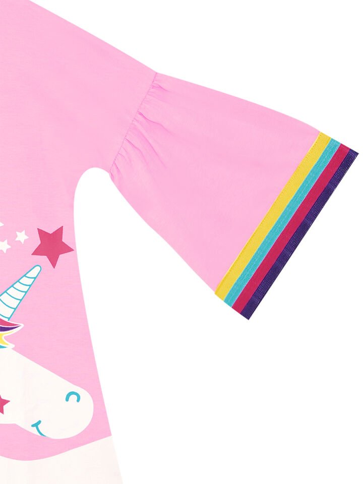 Unicorn Star Kız Çocuk Elbise 4 Y - Pembe