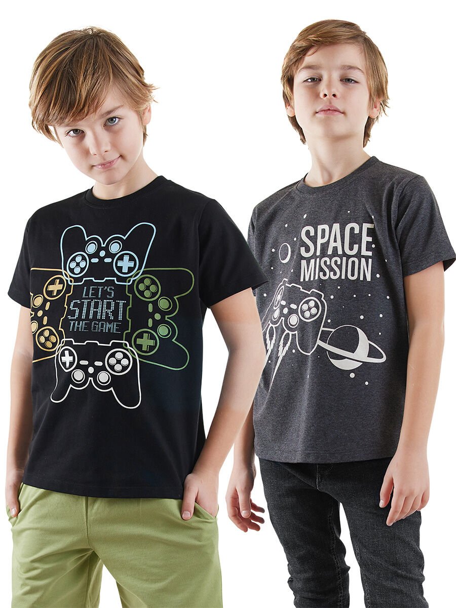 Start Game Erkek Çocuk 2'li T-shirt Takım