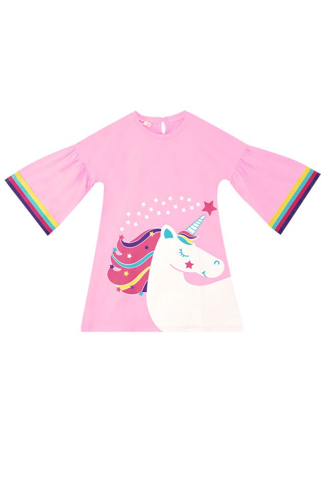 Unicorn Star Kız Çocuk Elbise 5 Y - Pembe