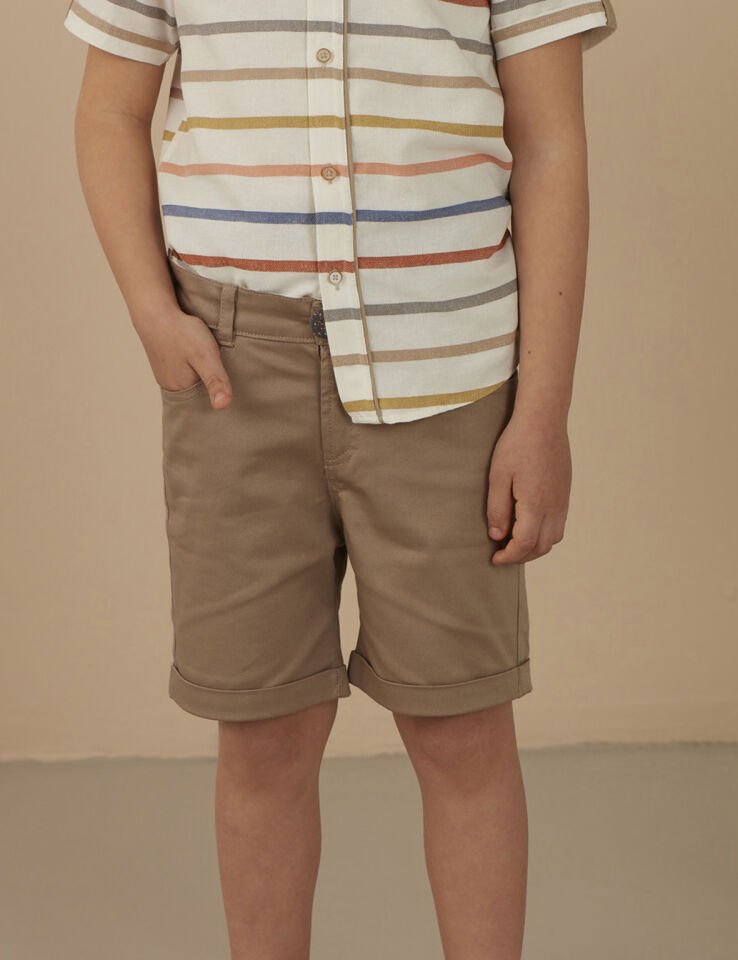 Açık Haki Erkek Çocuk Gabardin Şort 5 Y - Haki