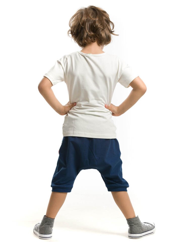 Dino Ekose Erkek Çocuk T-shirt Şort Takım