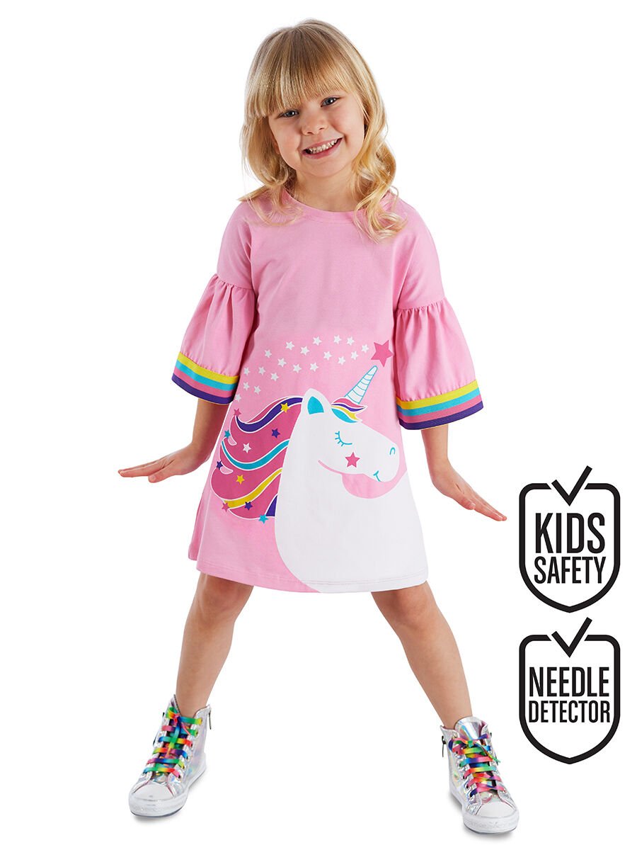 Unicorn Star Kız Çocuk Elbise 8 Y - Pembe