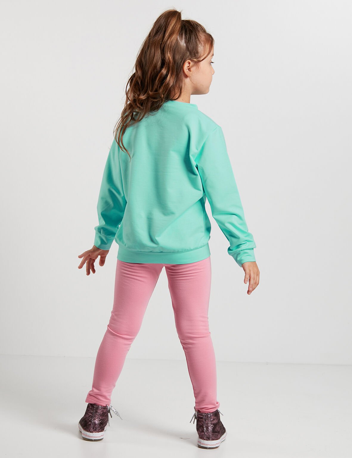 Bubble Unicorn Kız Çocuk Sweatshirt Tayt Takım