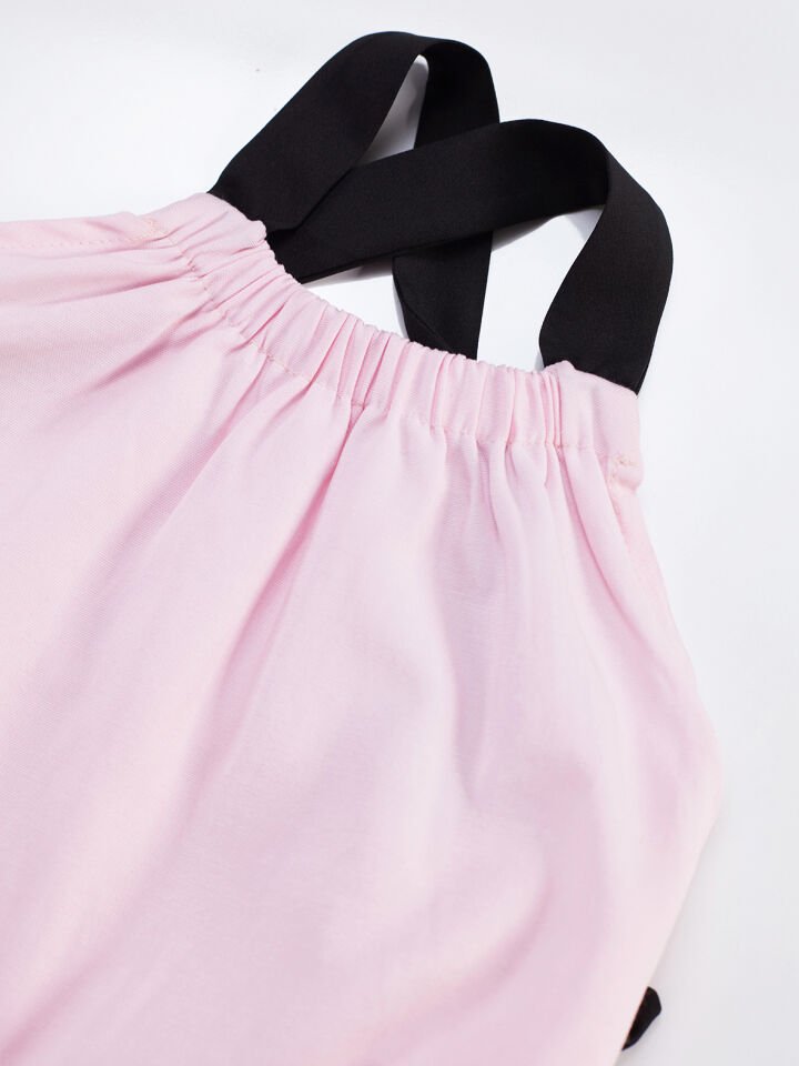 Kuğu Kız Çocuk Dokuma Pembe Elbise 3 Y - Pembe
