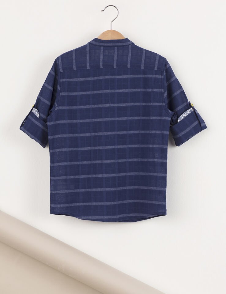 Lacivert Hakim Yakalı Erkek Çocuk Gömlek 2 Y - Lacivert