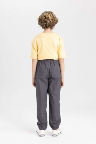 Erkek Çocuk Beli Bağcıklı Lastikli Paça Cepli Jogger Ribana Pantolon