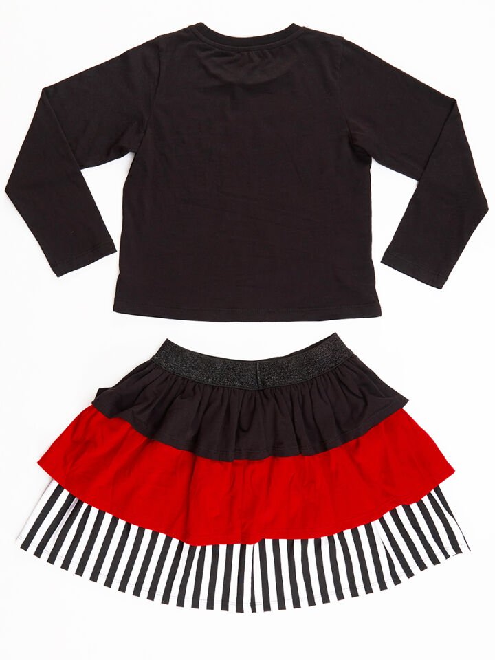 Cute Heart Kız Çocuk T-shirt Etek Takım