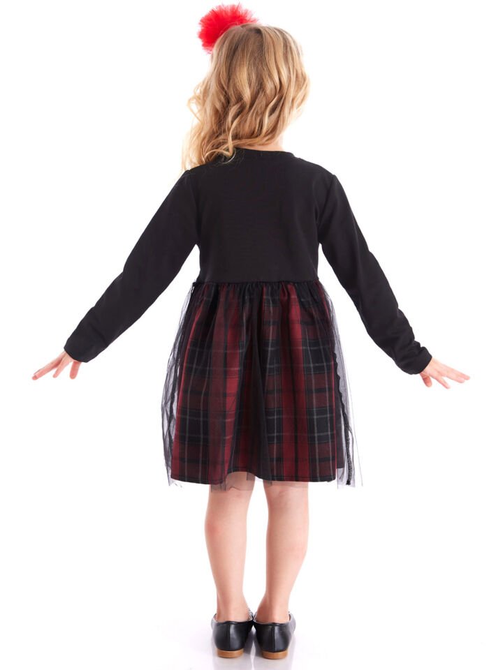 Kokoş Kedicik Kız Çocuk Elbise