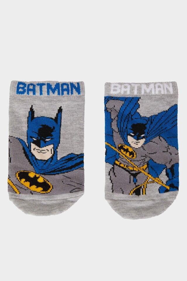 Erkek Çocuk Batman 2'li Pamuklu Patik Çorap