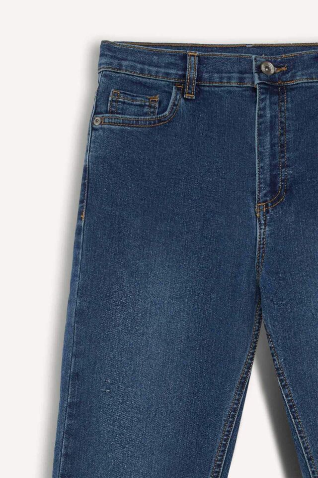 Erkek Çocuk Loose Fit Düz Paça Basic Düz Jean Pantolon