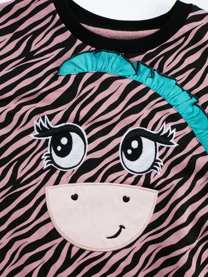 Zebra Kız Çocuk Sweatshirt