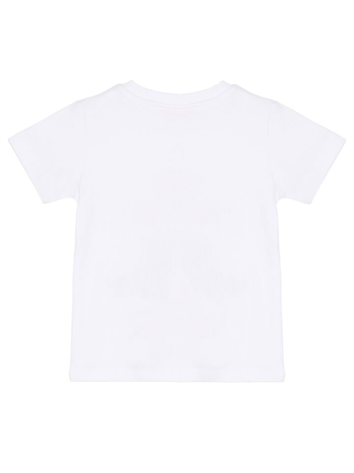 Canavar Cepli Erkek Çocuk T-shirt Kapri Şort Takım 2 Y - Beyaz Gri Mavi