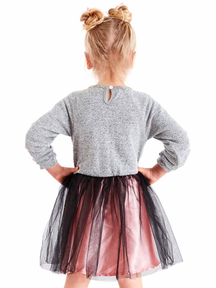 Tüllü Ponçik Kız Çocuk Elbise