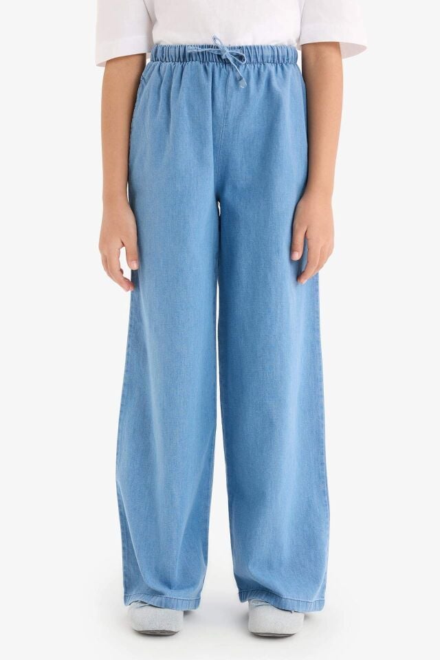 Kız Çocuk Wide Leg Geniş Paça Jean Pantolon