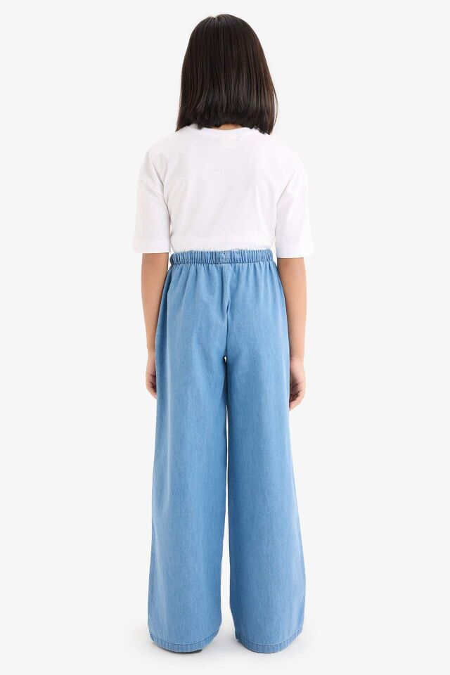 Kız Çocuk Wide Leg Geniş Paça Jean Pantolon