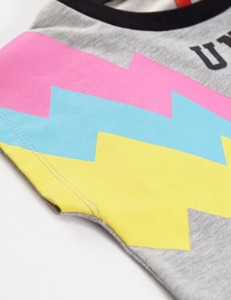 Gri Unicorn Kız Çocuk Elbise