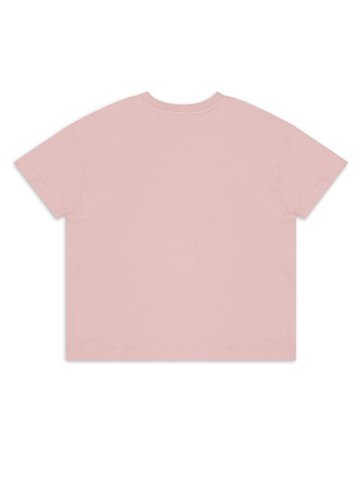 Oversize Pembe Kız Çocuk T-shirt Şort Takım