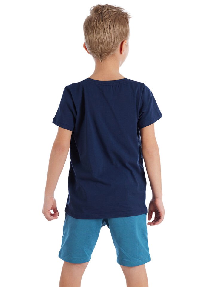 Alfabe Erkek Çocuk T-shirt Şort Takım 6 Y - Lacivert, Mavi