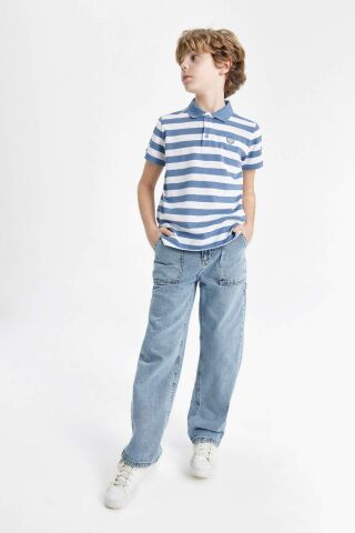 Erkek Çocuk Wide Leg Geniş Paça Jean Pantolon