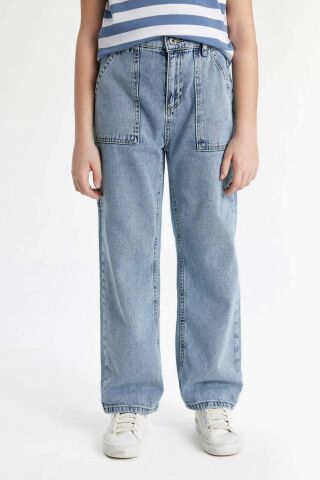 Erkek Çocuk Wide Leg Geniş Paça Jean Pantolon
