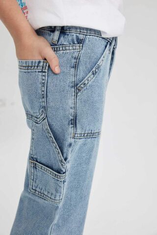 Erkek Çocuk Wide Leg Geniş Paça Jean Pantolon