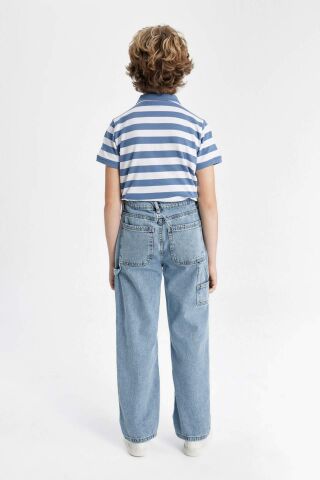 Erkek Çocuk Wide Leg Geniş Paça Jean Pantolon