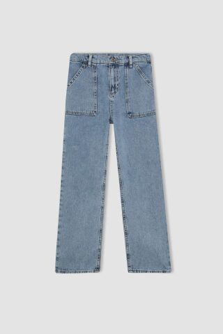 Erkek Çocuk Wide Leg Geniş Paça Jean Pantolon
