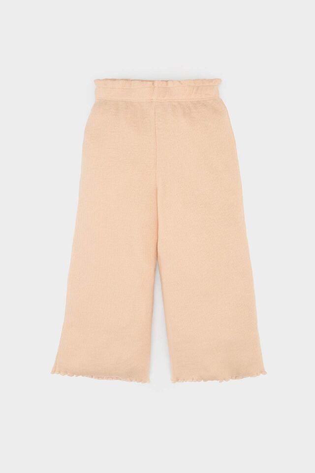 Kız Bebek Wide Leg Geniş Bol Paça Fitilli Kaşkorse Pantolon