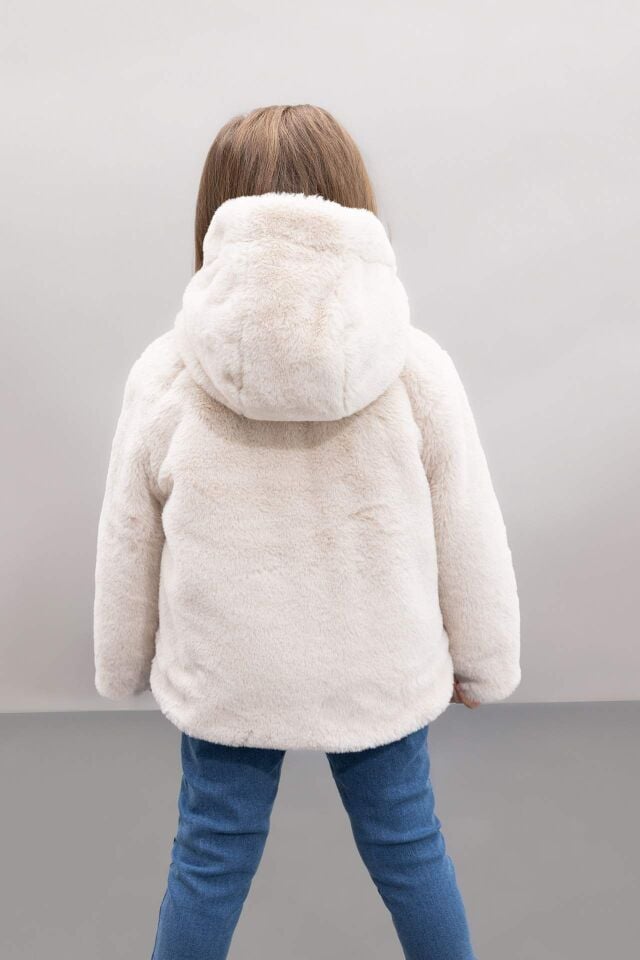 Kız Bebek Kapüşonlu Mont