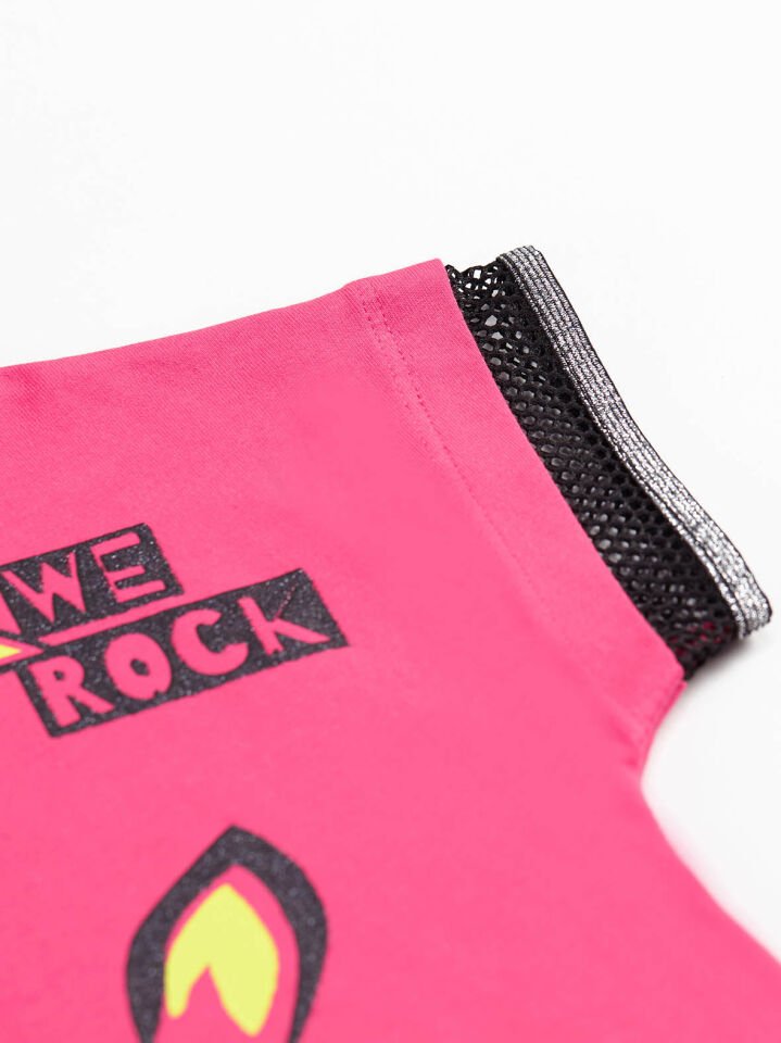 Unicorn Rock Fuşya Kız Çocuk Elbise