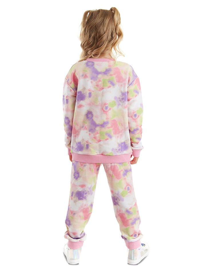 Unicorn Batik Desenli Kız Çocuk Eşofman Takım