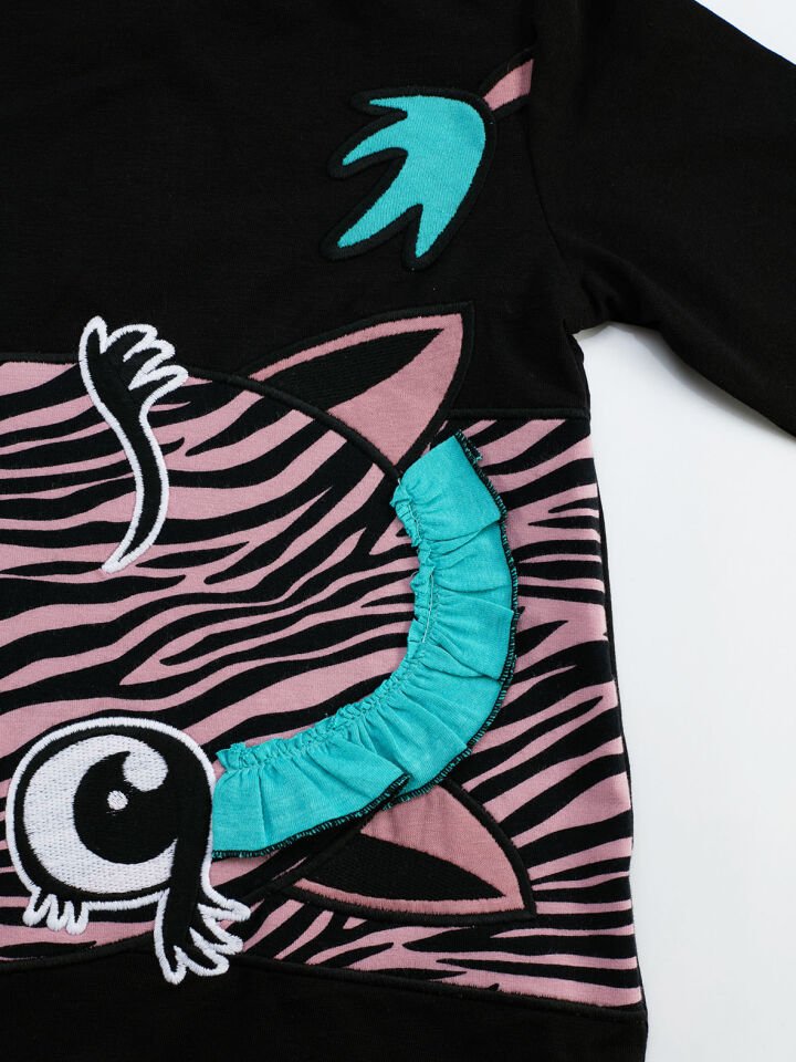 Zıpır Zebra Kız Çocuk Tunik Tayt Takım 6 Y - Pembe, Siyah