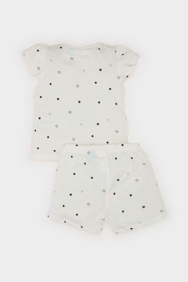Kız Bebek 101 Dalmatians Pijama Takımı Kısa Kollu Penye Üst Beli Lastikli Şort