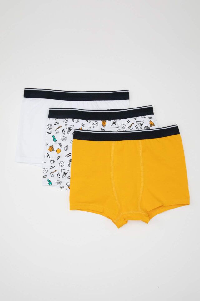 Erkek Çocuk Desenli 3'lü Boxer