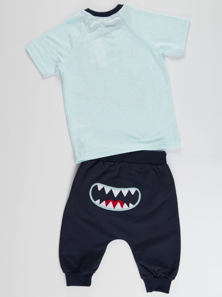 Hi Shark Erkek Çocuk T-shirt Kapri Şort Takım