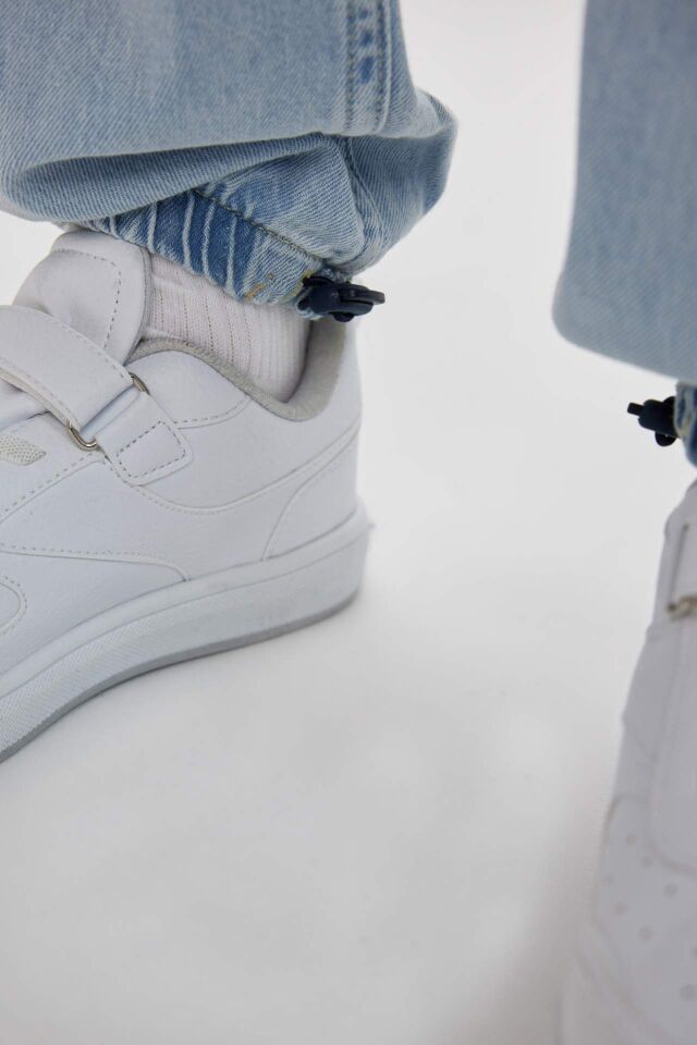 Erkek Çocuk Beli Bağcıklı Lastikli Paça Cepli Jogger Paraşüt Kargo Jean Pantolon