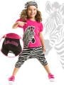 Zebra Fashion Kız Çocuk T-shirt Kapri Şort Takım
